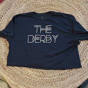 Gray  'The Derby' Graphic Tee cropped